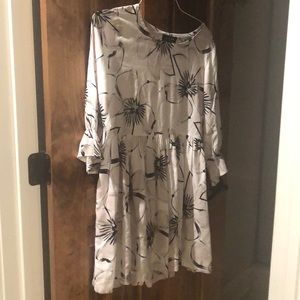 Light pink, white. Black sun dress